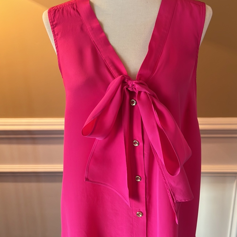 Lilly Pulitzer Silk Raleigh Bow Tie Blouse - Picture 7 of 14